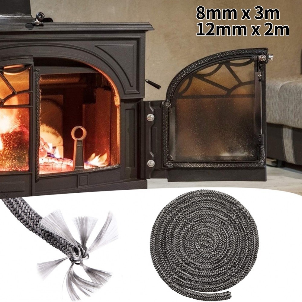 1* Black Stove/Fire Rope Wood Burning Stove Length Log Burner Door Seal