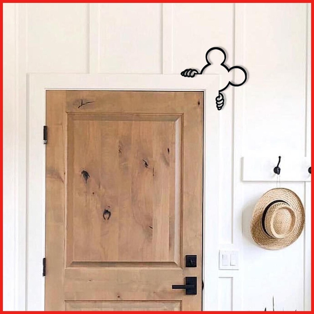 Door Frame Corner Decor Door Corner Topper Decal Cartoon Hollow Animal