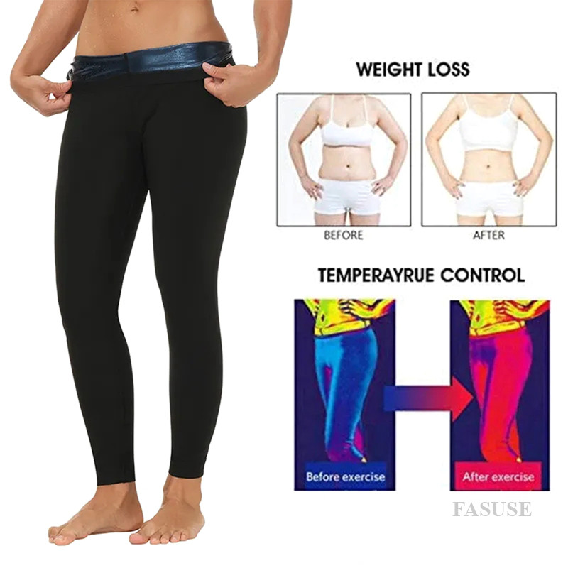 FAUSE Women Thermal Leggings Workout Sauna Pants Body Shaper Sweat