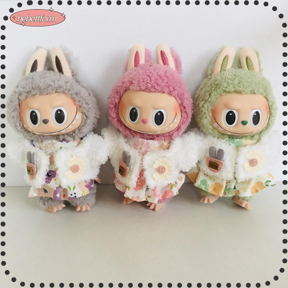 LIKE Plush Labubu Outfit, Handmade Floral Doll'S Clothes, Vintage 17CM ...