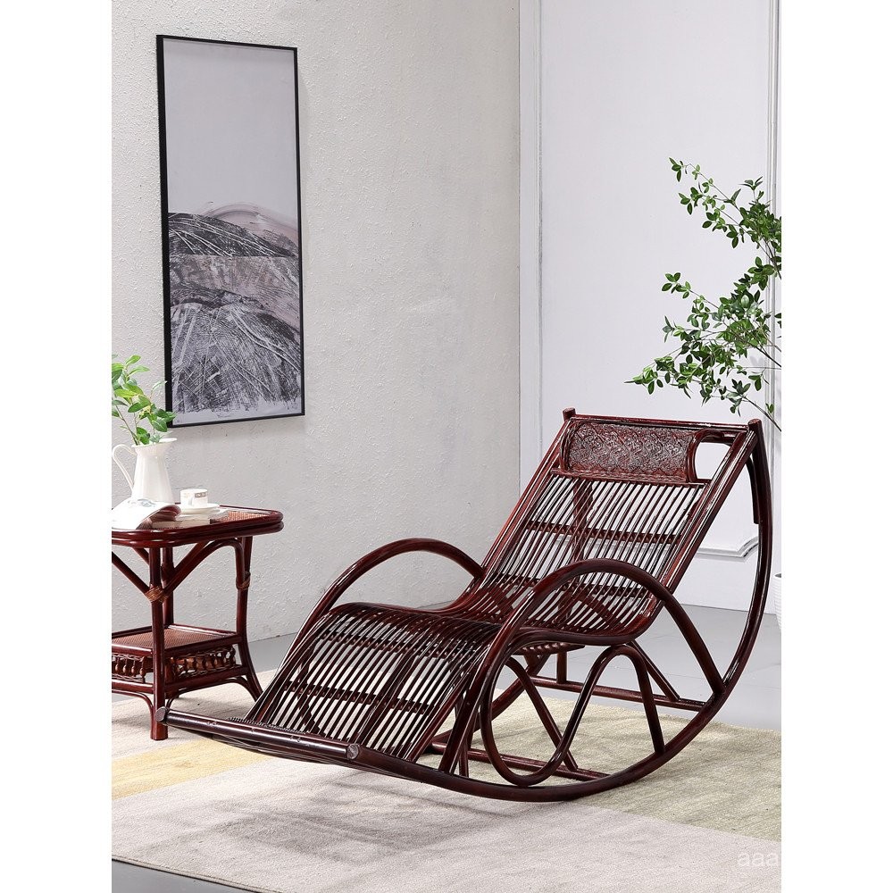 Rattan Chair Simple Rocking Chair Reclining Chair Balcony Household ...