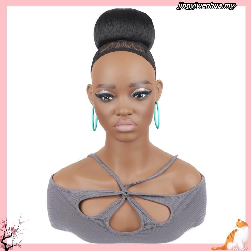 Fake Chignon Synthetic Donut Roller Hairpieces High Temperature Fiber ...