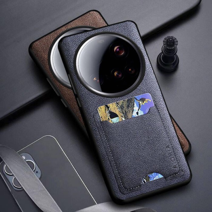 thumbnail image 2 of AIORIA PU Leather Case For Xiaomi Poco F7 Ultra 5G - Retro Business Style, Slim Protective Cover, Coffee Color 2 of 6