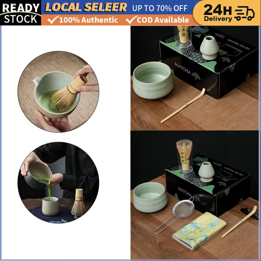 Japanese Style Green Tea Maker Matcha Tea Set Kitchen DIY Grinder ...