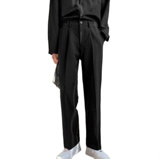 MR-DEER Men's Slack Long Pants With Side Pockets Black Model M1002 ...