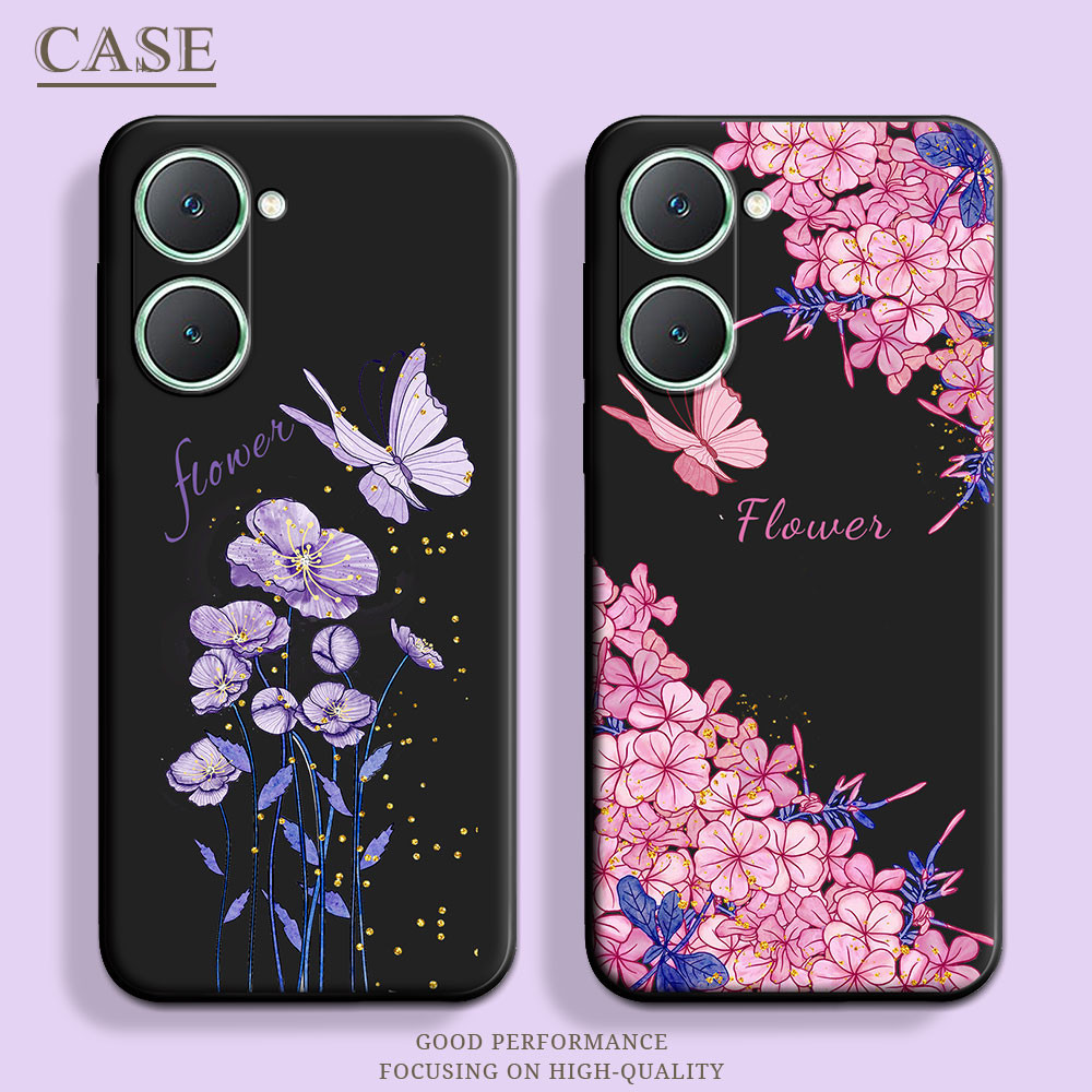 For Vivo Y03 Case Butterfly Soft Silicone Couple Stars TPU Phone Casing ...