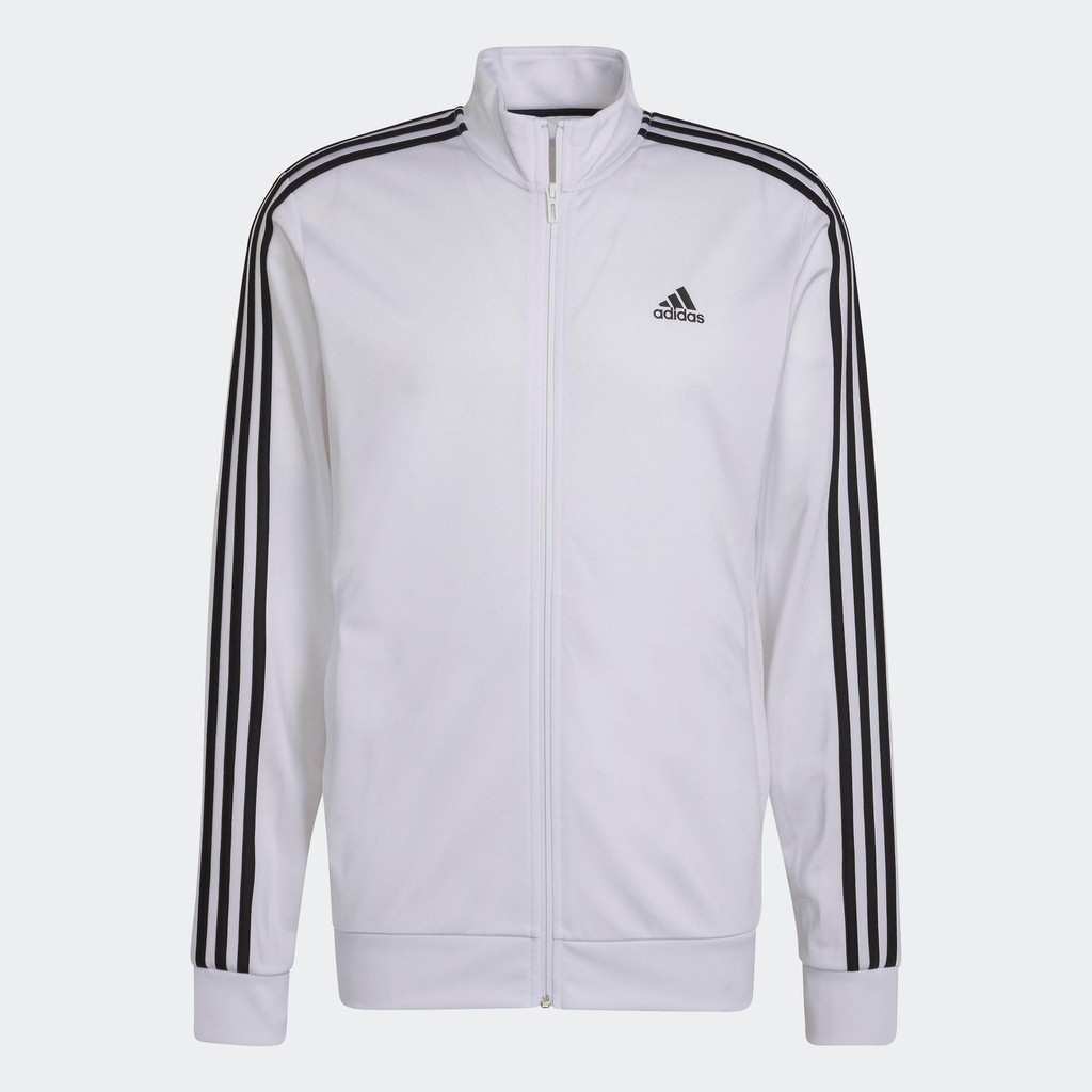 Adidas black with white stripes jacket hotsell