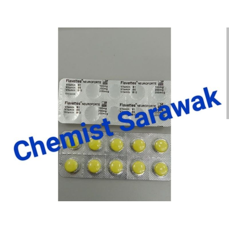 Flavettes Neuroforte 10 Tablets [Vitamin B1,B6,B12] | Shopee Malaysia