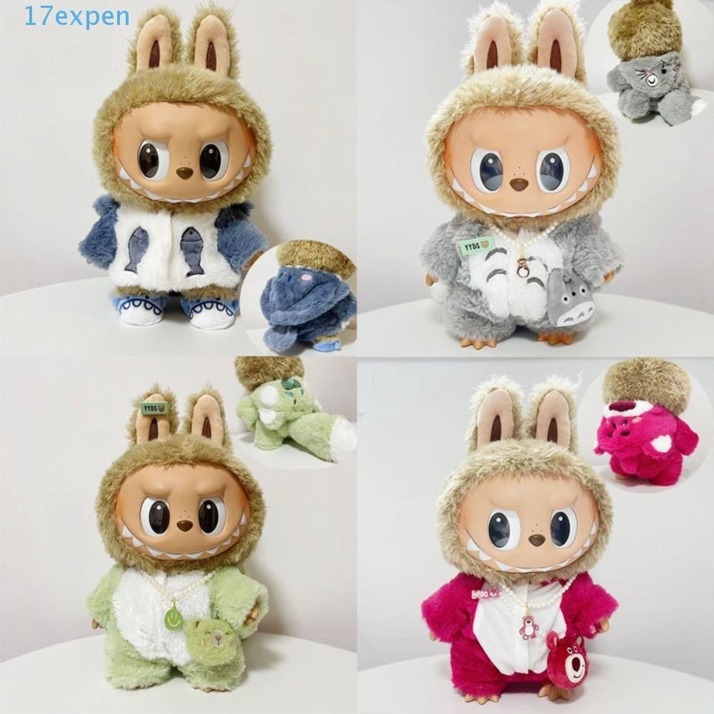 EXPEN Labubu Time Clothes, Strawberry Bear Panda 38cm Labubu Doll's ...