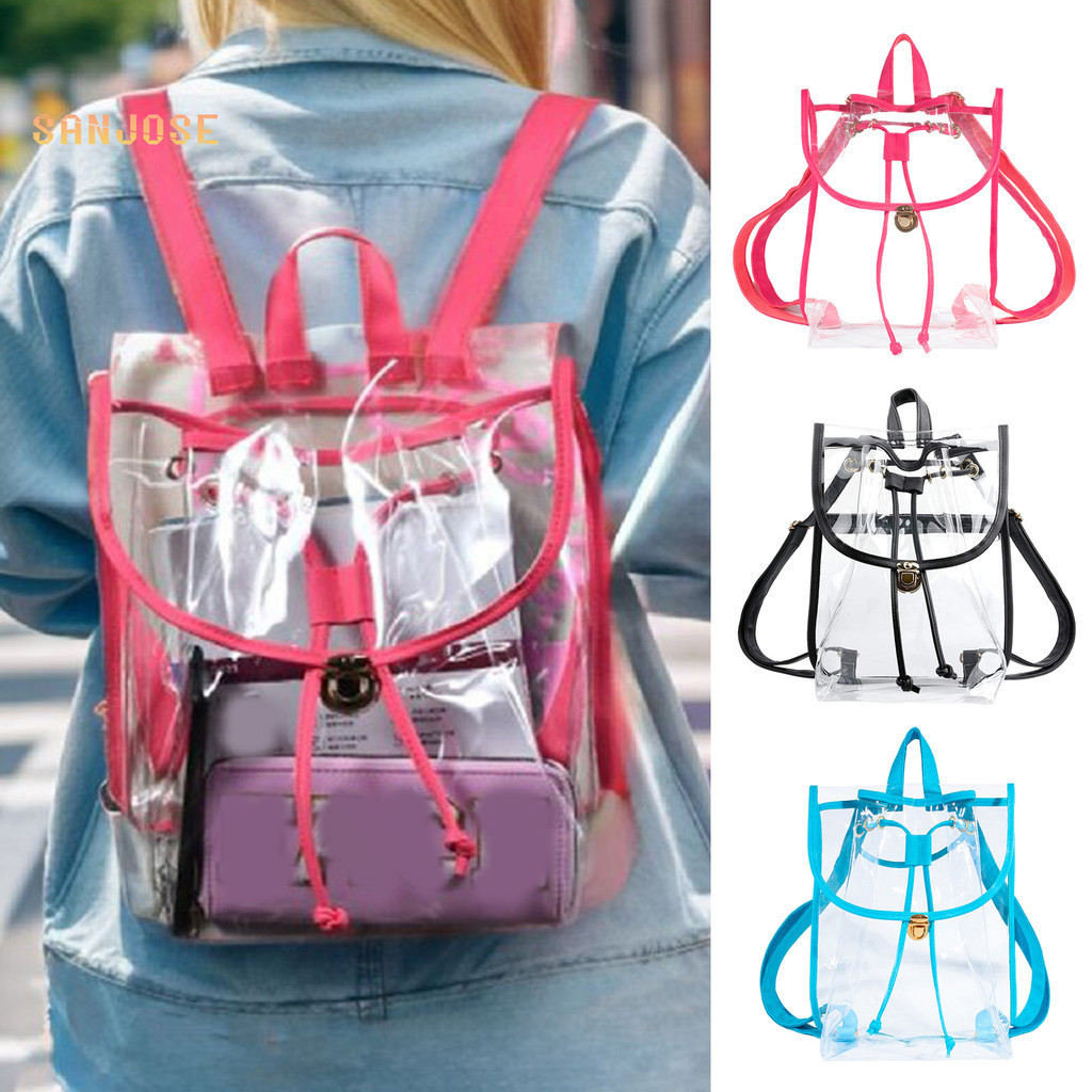 SJS-PVC Clear Backpack Stadium Approved Waterproof Drawstring ...