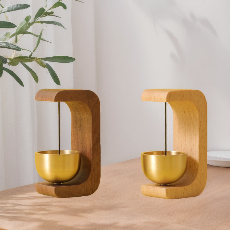 Dopamine Wind Chime Doorbell With Solid Wood And Copper Bell, Magnetic