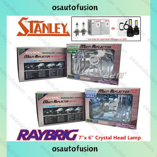 [2 BIJI] 7x6 STANLEY RAYBRIG Headlight Light Mazda RX-7 FC3S Nissan ...