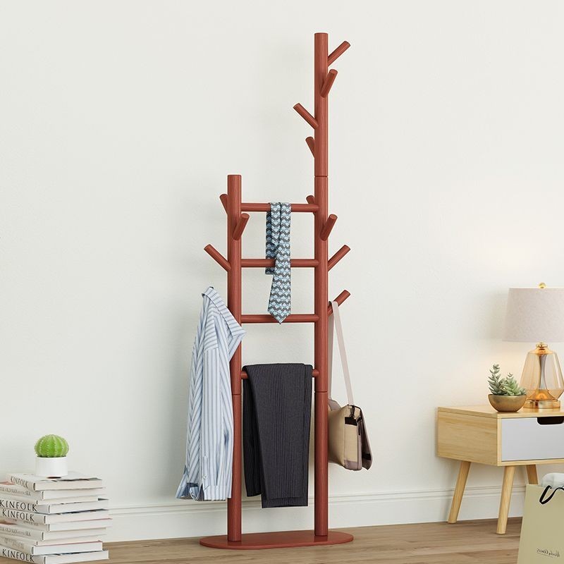 Coat Rack Living Room Solid Wood Influencer Living Room Floor-standing ...