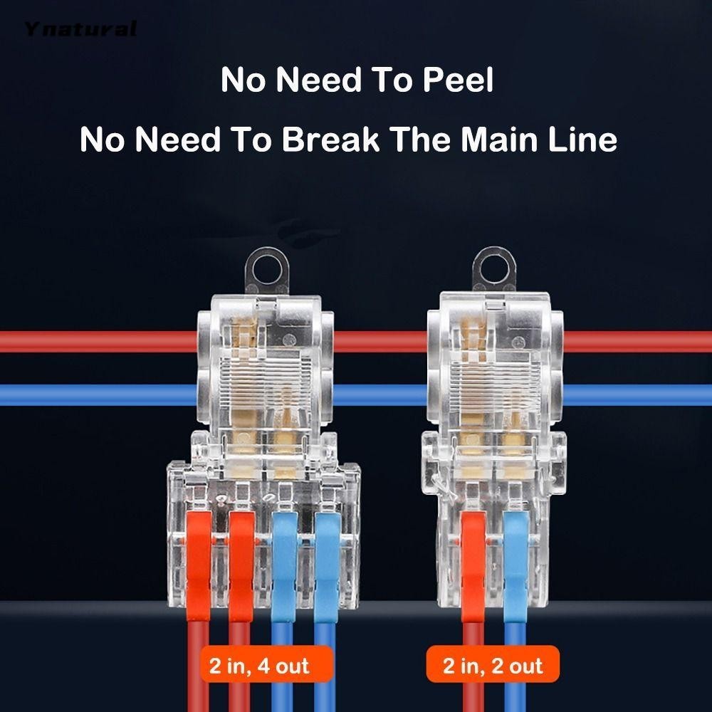 YNATURAL Quick Terminal Block, T type Universal Compact Wire Connector ...