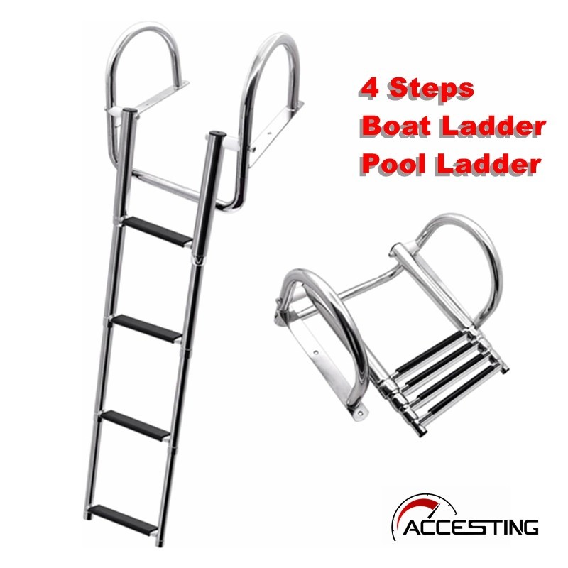 4 Steps Swimming Ladder, Swimming Ladder, Boat Pool Ladder, 316 Stainless Steel Ladder, Swimming Pool Telescopic - View #5