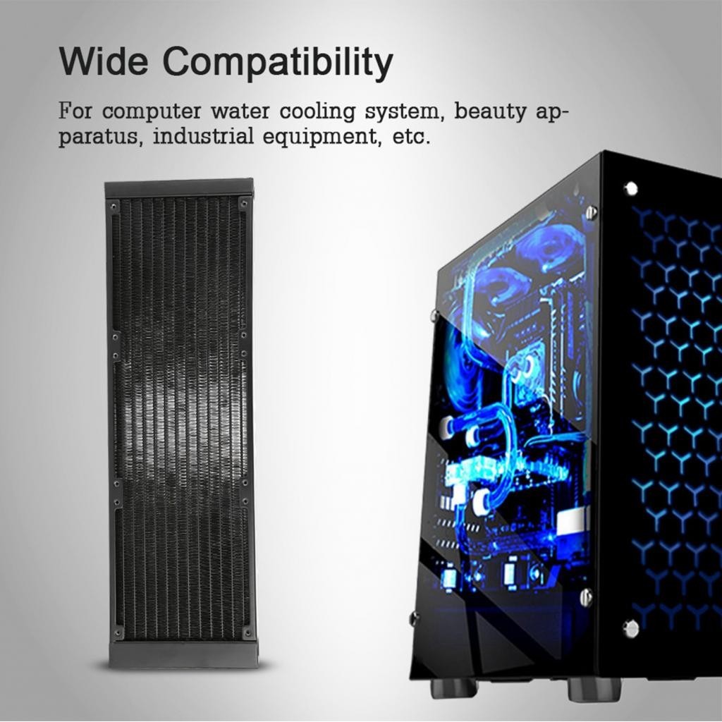 Cooltools Aluminium Computer Radiator Water Cooling Row Cooler 12 Tubes ...