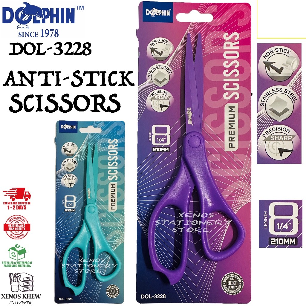 DOLPHIN DOL-3228 PREMIUM STAINLESS STEEL SCISSORS 8 1/4' 210mm ...