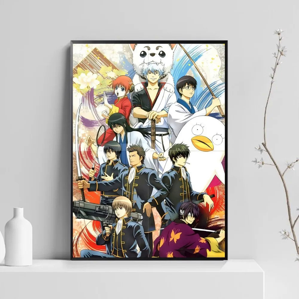 Japanese Anime Gintama Poster Vintage Posters Sticky Whitepaper Sticker ...