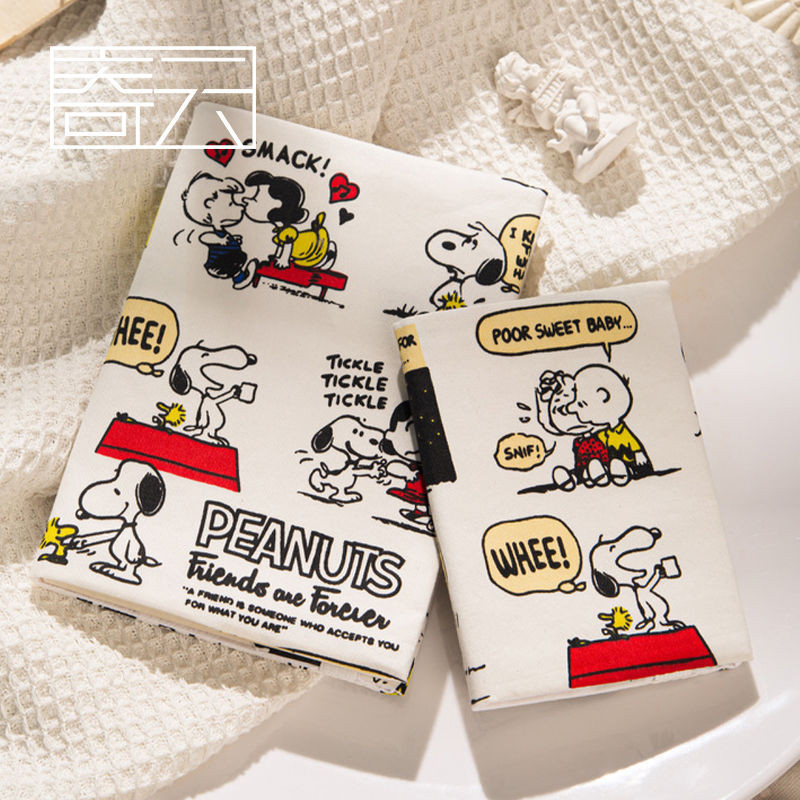 Snoopy Comics Handmade Fabric A5 Notebook Cover Adjustable Cartoon ...