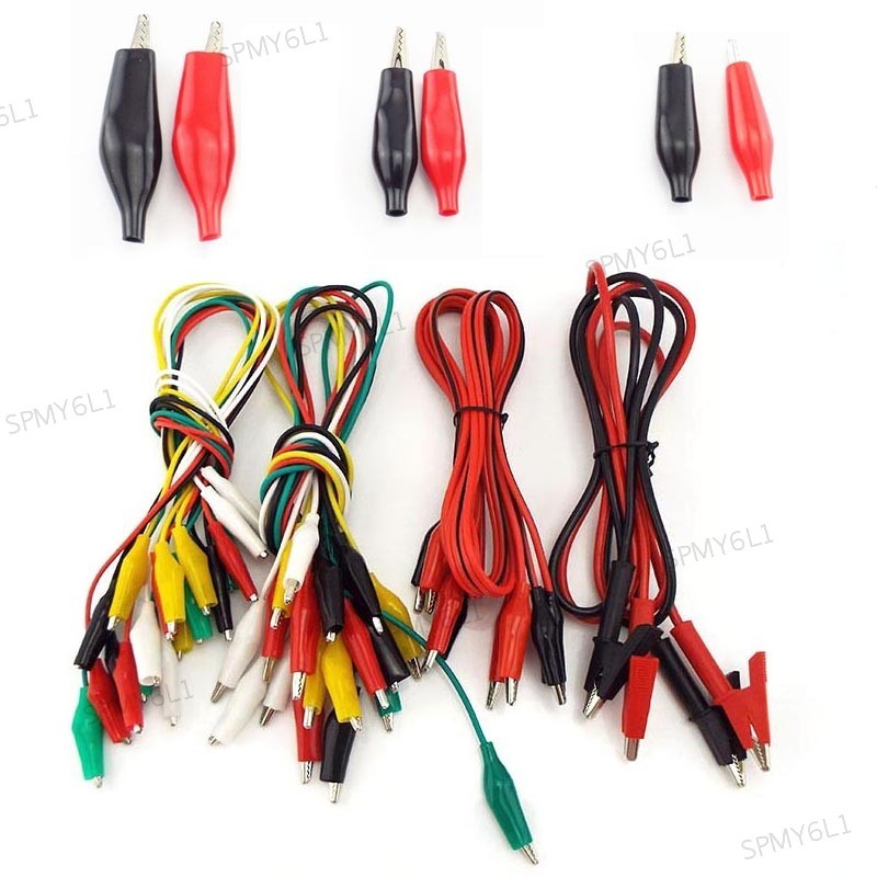 Electric Test Lead Alligator Clips Cable Pince Crocodile DIY Jumper ...
