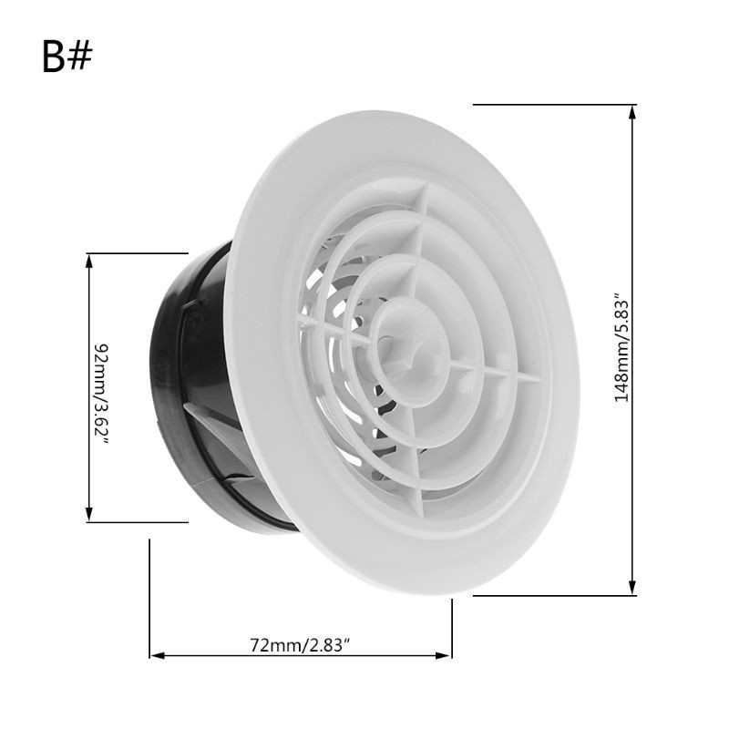Increase air flow and appearance with 100mm circular air vent ...