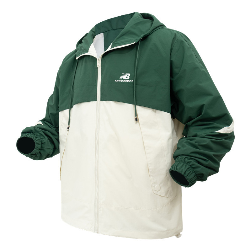 New Balance Original Waterproof Hooded Windbreaker Bomber Jacket Couple Windbreaker Loose Windbreaker Shopee Malaysia