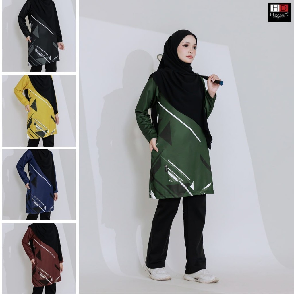 T shirt Jersey Muslimah Microfibre Humaira Design Sport Series 2024 (03 ...