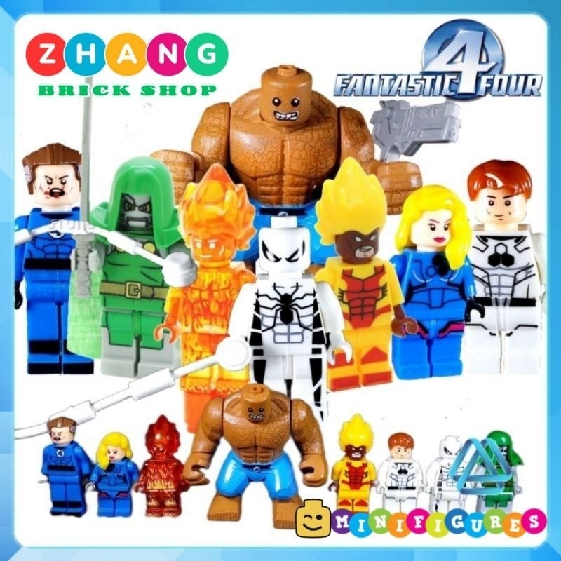 Fantastic 4 Super Four Dortor Doom Pyro Spider Man Human Touch The ...