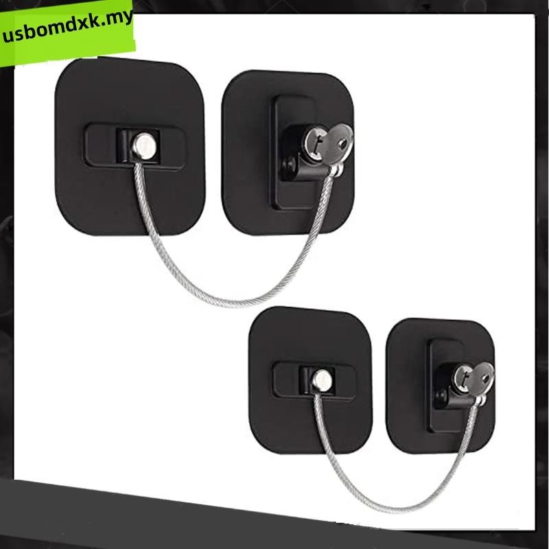2 PCS Fridge Door Locks with Keys, Freezer Cabinet Locks Childproof ...