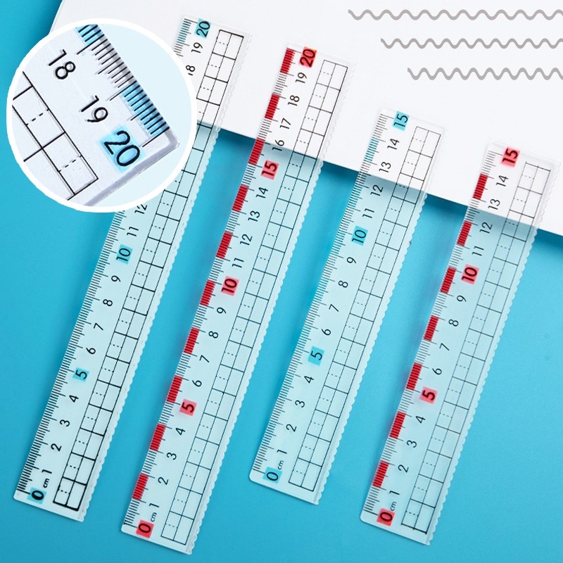 Student Eye Protection Transparent Ruler with Wave Line Measuring Tool ...