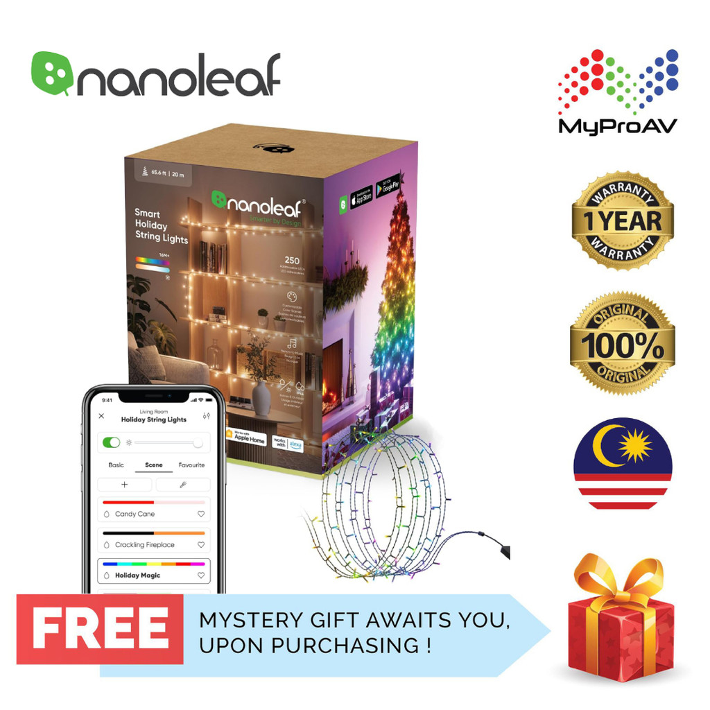 NANOLEAF Essentials Matter Smart Holiday String Lights (Each) | Shopee ...