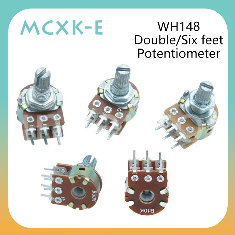 MCXK-E 5Pcs WH148 1K 2K 5K 10K 20K 50K 100K 500K Shaft Amplifier Dual ...