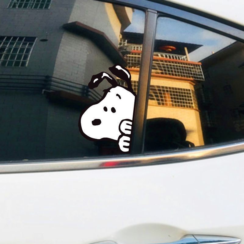 Snoopy Sticker Scratch Block Body Side Window Rear Windshield ...