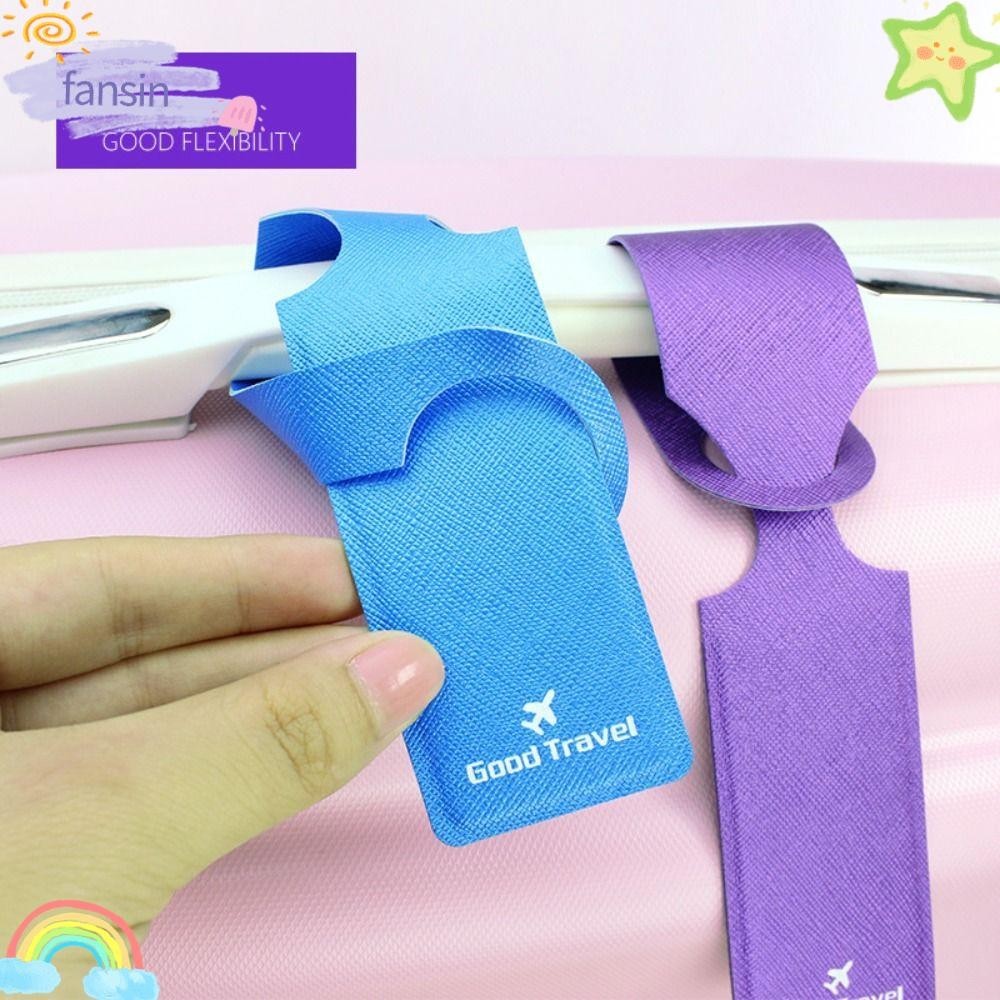 FANSIN Luggage Tags, PU Portable ID Address Label Holder, Boarding Pass ...