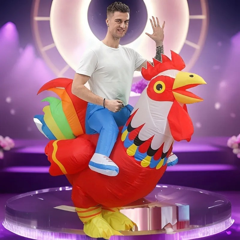 Big White Red Rooster Inflatable Costumes For Performance, Outdoor Team ...