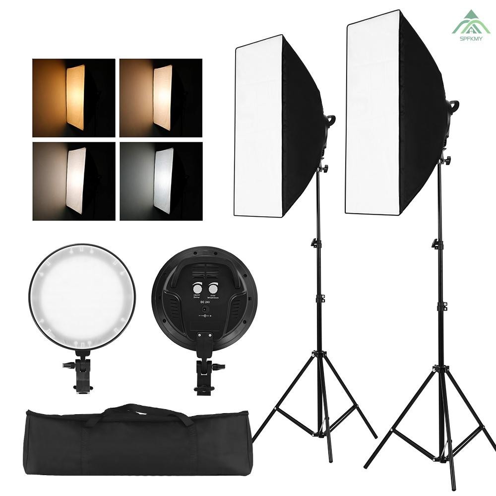 Professional Studio Photography Softbox LED Light Kit Including 50*70cm Softboxes 45W Bicolor