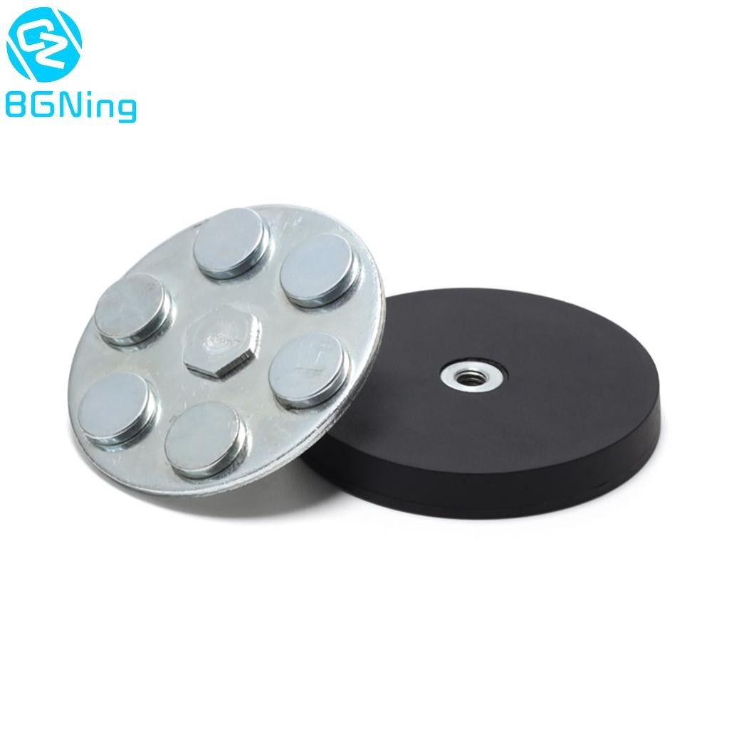 BGNING Strong Magnetic Magnet Base Round Rubber Coated D36mm 1/4 M4 M5 ...