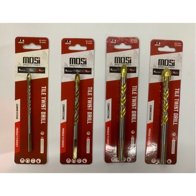 MDSI GLASS DRILL BIT 6MM , 8MM , 10MM , 12MM , CERAMIC , MASONRY DRILL ...