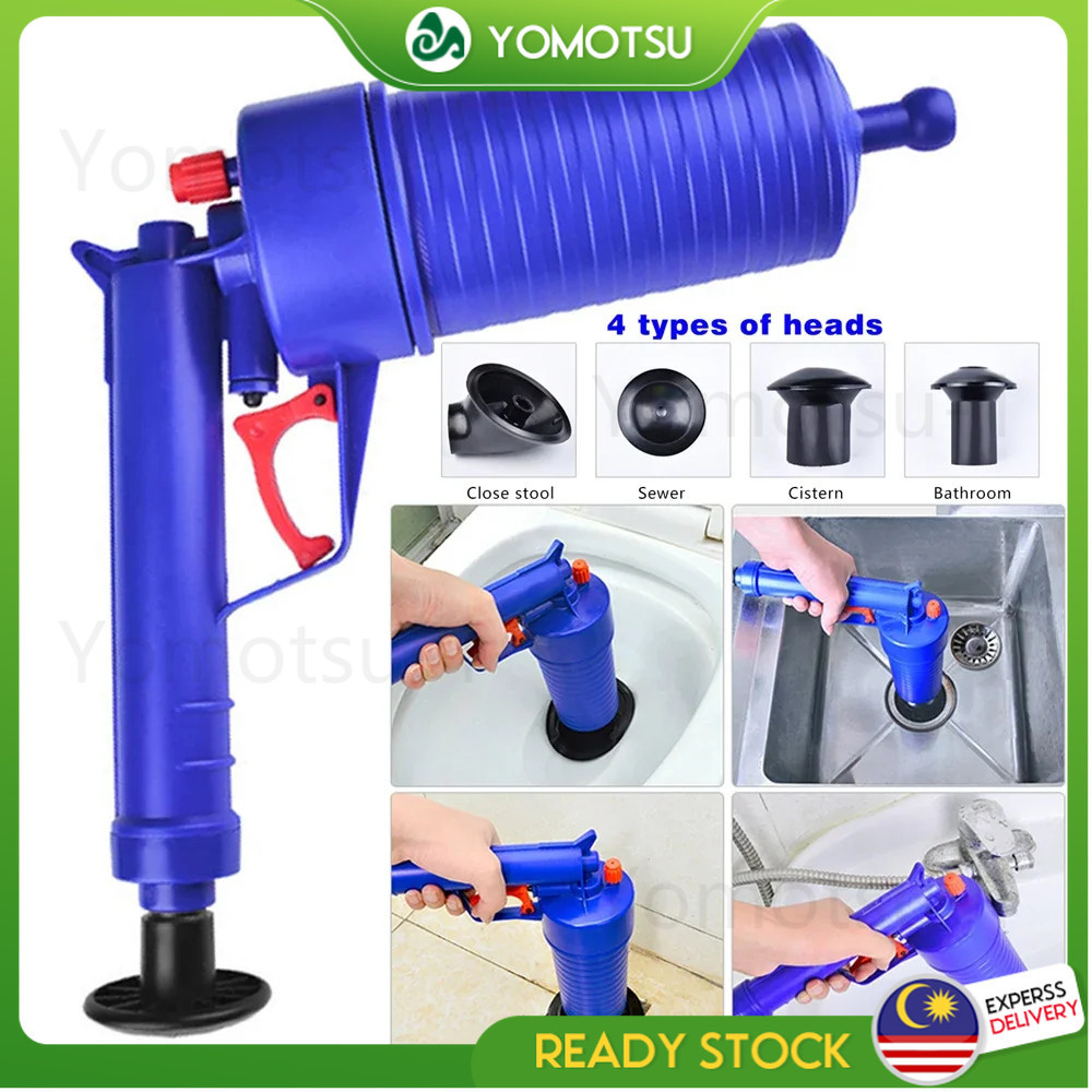 Air Pump Pressure Unblocker Pipe Plunger Drain Cleaner Sewer Sinks