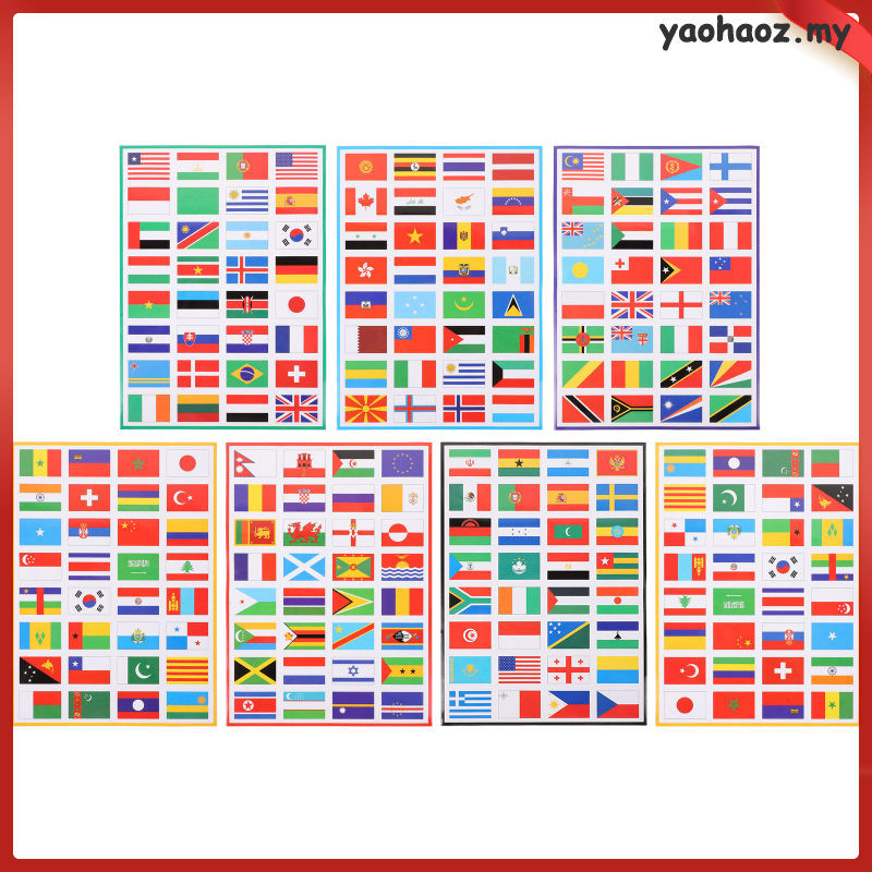 Adhesive Stickers Waterproof Temporary Decals Country Flags Usa The ...