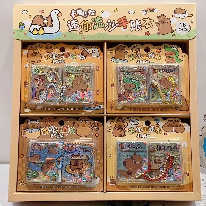 Quicksand Capybara 50 Pages Cute Mini Portable PU Sharing Book Cartoon ...