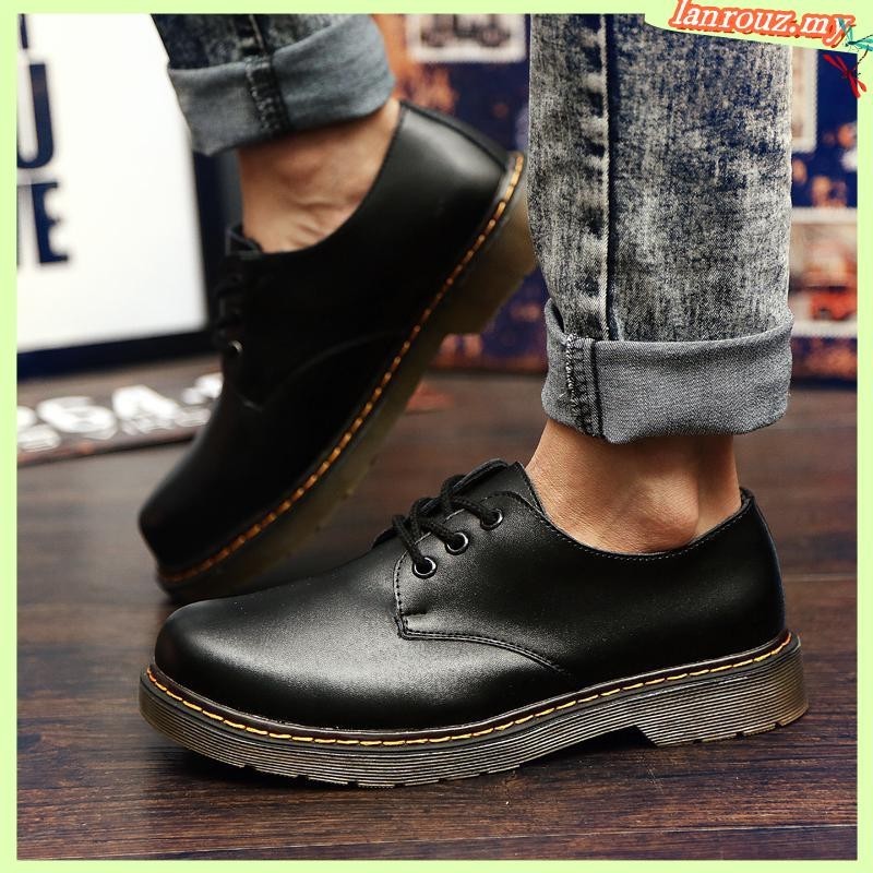 Large size：47 Martens Martens Martens Leather Cargo Shoes Men's  Business Leather Shoes Formal Wear Shoes Office Covered Boots Genuine  Leather