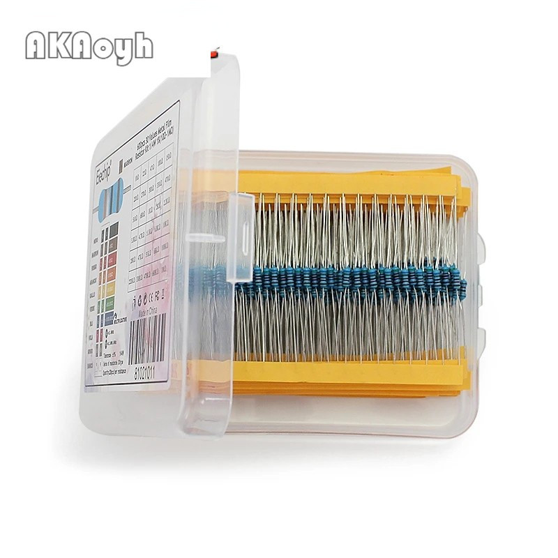 300-600pcs 1/4W Metal Film Resistor kit set 30 Values resistors pack ...