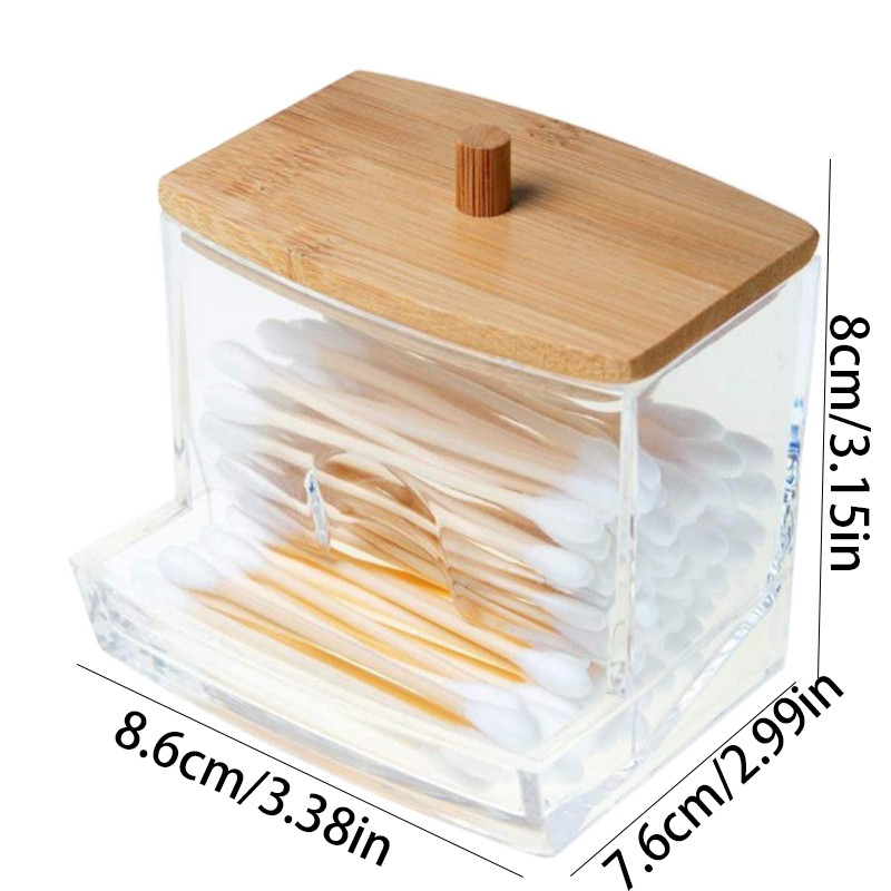 Cotton Swab Box Automatic Pop-Up Influencer Cotton Swab Square Storage ...
