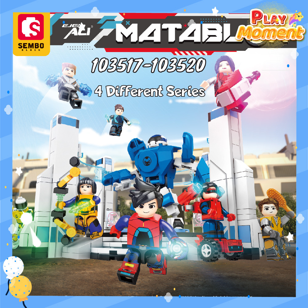 Sembo Block x Ejen Ali MATABLOX Misi: 4 Different MATA Arena Capture ...