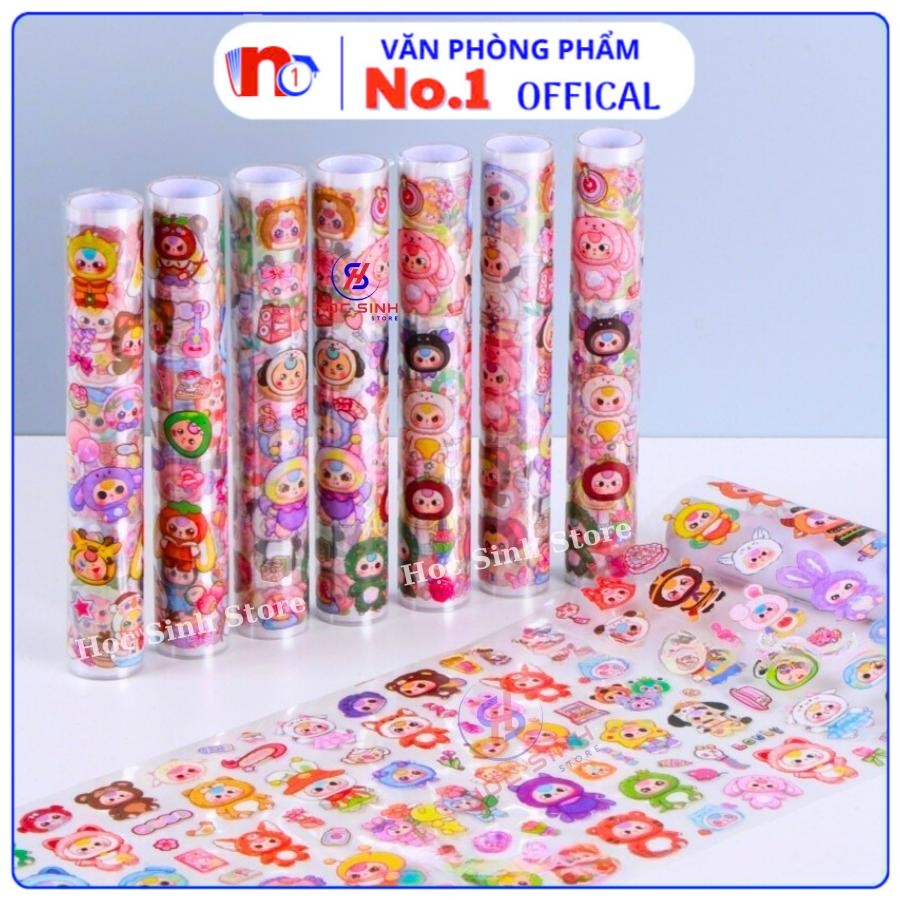 Cute Cartoon Stickers - Roll Size 55x18.5cm Baby Three - VPP No.1 ...