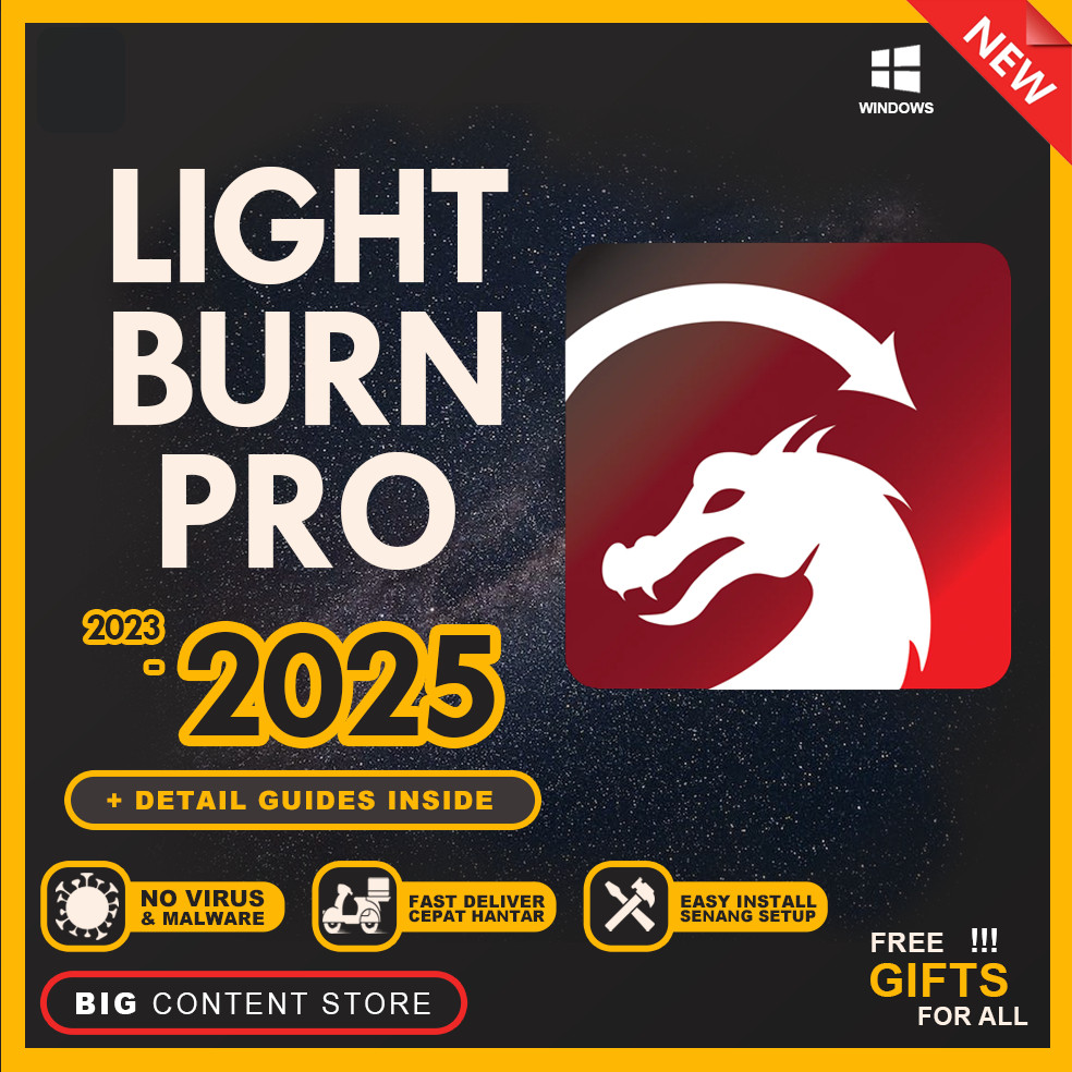 Lightburn v2.0 2025 💯 EASY INSTALL SOFTWARE 💯 LIFETIME PREMIUM 💯 FAST ...