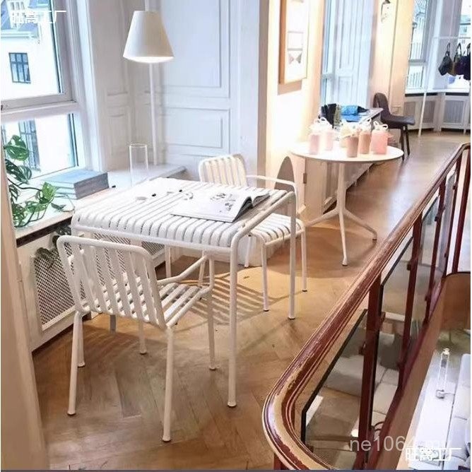 Iron Art Open-air Dining Table Chair Leisure Garden Nordic Table Chair ...