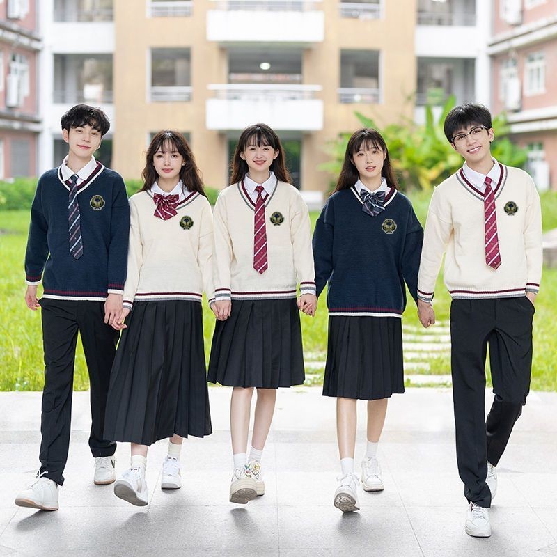 Graduation Season Student Autumn Winter School Uniform Sweater Suit Preppy Style Japanese jk Uniform Junior High School Student Sportswear Chorus Suit Shopee Malaysia