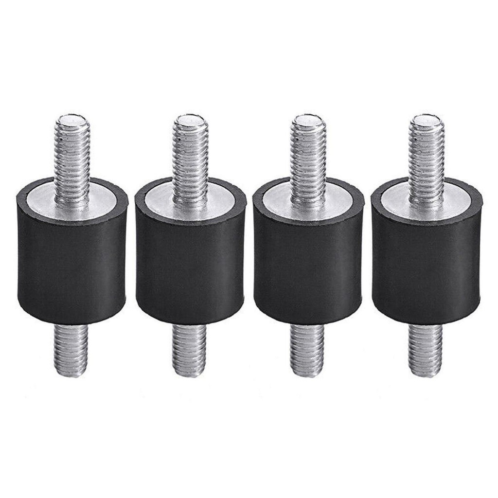 [mextnhx] 4 Pieces Rubber Mount Shock Absorber M6 with Double Screw ...